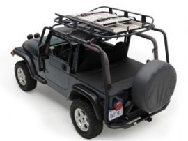 Dachgepaecktraeger-schwarz-Jeep-Wrangler-TJ-96-06-Smittybilt-76713-Roof-Rack-Overhead-black